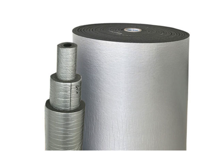 Polyolefin cross-linked insulation rolls with reflective surface used for thermal insulation and moisture control in roofing and building applications