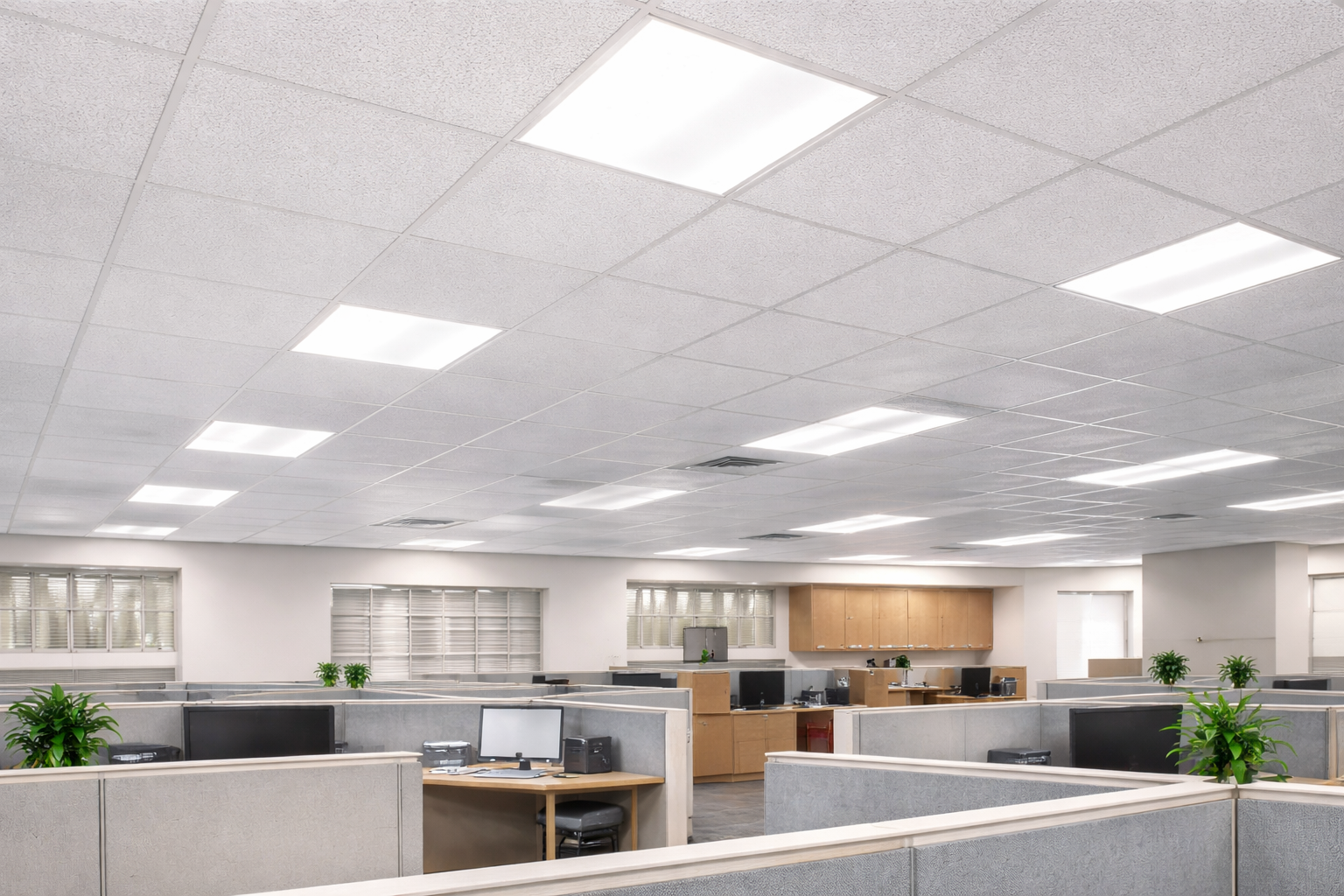 Fiberglass ceiling panels