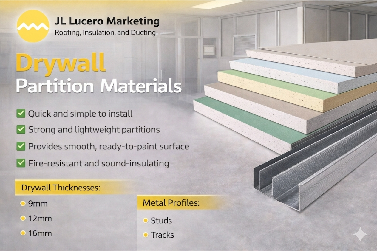 Dry wall partition materials