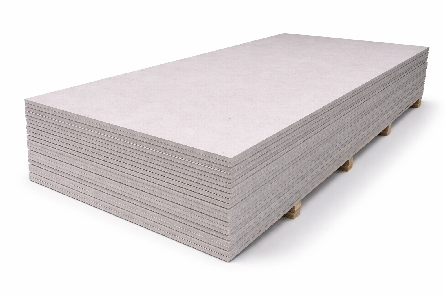 Casi cement boards stacked in sheets used for walls, ceilings, and flooring with moisture and fire-resistant properties