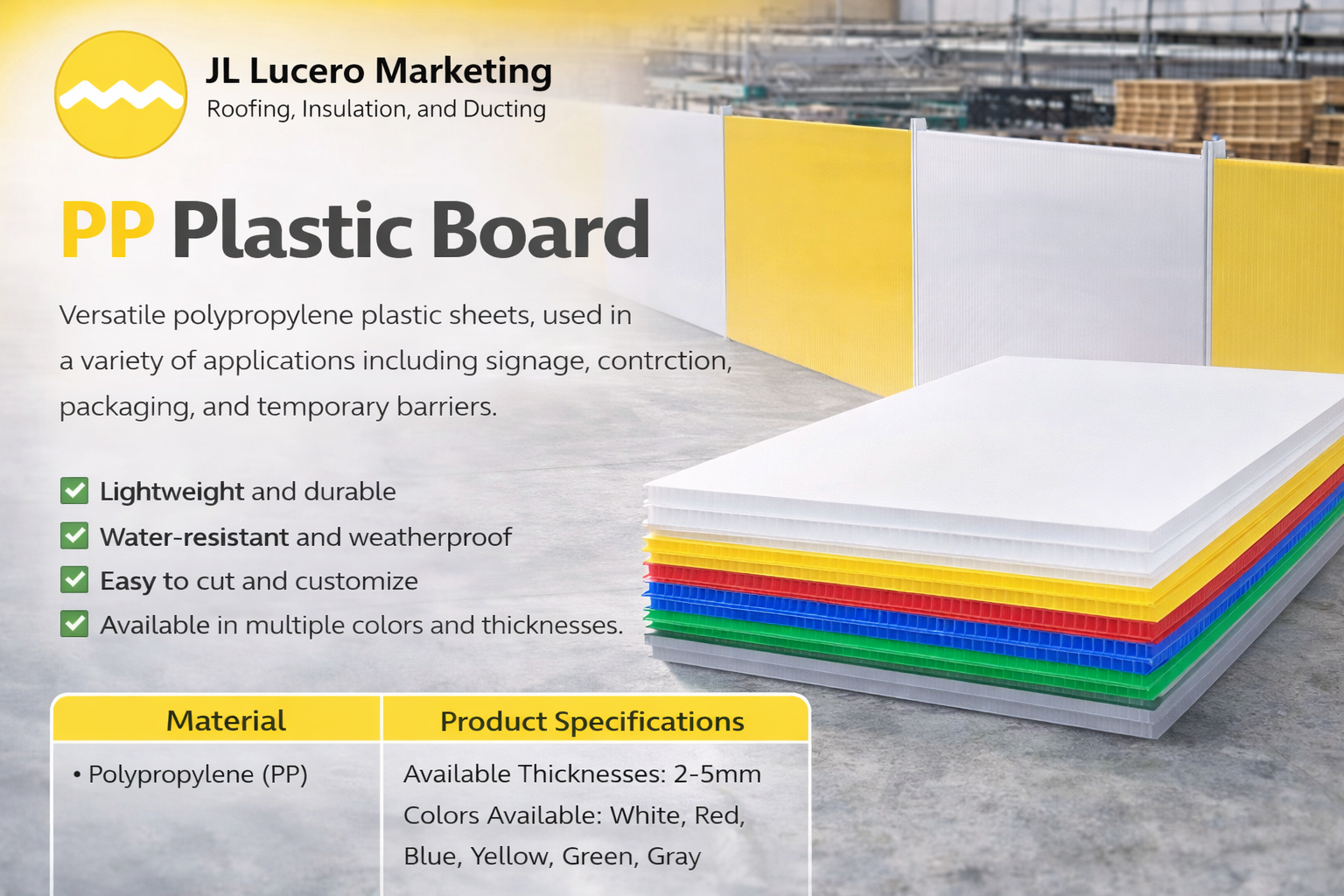PP Plastic Board